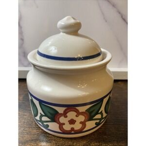 Pfaltzgraff Sugar Dish With Lid Ceramic Floral Vine Pattern